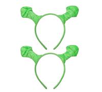 JNAWA 2 Pieces Green Ears Headbands Green Monster Ears Headband Cute Dressing Up Ears for Halloween Cosplay Accessories