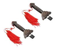 JNAWA 2 Pieces Stainless Steel Dull Sword Toys with Tassel Retractable Sword Stage Performance Toy for Halloween Cosplay Costume Accessories Magic Prop