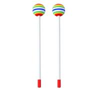 JNAWA 2 Pieces Xylophone Mallets Rainbow Hammer Percussion Sticks Lollipop Drum Mallet Sticks Kids Musical Instruments for Drums Snare Drums