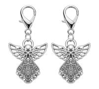 JNAWA 2Pieces Angel Keyring Drive Safe Angel Keychain Women Good Luck Congratulations Elegant Gift for Family Friends Travel Lovers