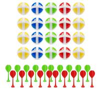 JNAWA 40 PCS Sticky Ball Darts Set 3.8cm Paste Balls with Holes and Darts Multicolor Hook and Loop Sticky Balls and Safety Dart Stress Relief Entertainment Toy for Party Games（Random Color）