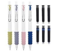 JNAWA 4Pcs Retractable Pen Press Replaceable Ink Writing Pen Retractable Pen Soft Sponge Decompression Press Pen for Writing and Painting School Office