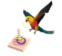 JNAWA 6 Pieces Bird Training Ring Toy Parrot Stacking Color Ring Toy Bird Educational Toy Cockatiel Toy Bird Trick Tabletop Toy for Stacking Toy Lovebird Intelligence Training