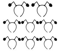 JNAWA 8 Pack Bee Antenna Headband Pom Pom Bopper Insect Hair Band for Bee Ladybug Costume Accessory Halloween Cosplay Party (Black)