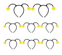 JNAWA 8 Pack Bee Antenna Headband Pom Pom Bopper Insect Hair Band for Bee Ladybug Costume Accessory Halloween Cosplay Party (Yellow)
