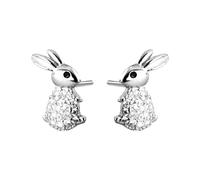 JNAWA Easter Bunny Stud Earrings Elegant Classic Girls Bunny Stud Earrings Shinny Cute Bunny Jewellery for Girls Child Stud Earrings Gift