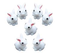 JNAWA Easter Mini Bunny Figurines Mini Tabletop Rabbit Ornaments Cute Animal Characters Toys Bunny Figure Garden Accessories for Aquarium Decor (20)