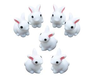 JNAWA Easter Mini Bunny Figurines Mini Tabletop Rabbit Ornaments Cute Animal Characters Toys Bunny Figure Garden Accessories for Aquarium Decor (20)