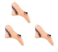 JNAWA Halloween Fake Witch Nose Wicked Witch Long Nose Latex Nose Halloween Accessories Novelty Party Props for Halloween Masquerade Cosplay (3 Pieces)