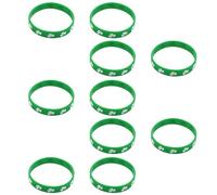 JNAWA St Patricks Day Green Rubber Wristband Shamrock Bracelets Irish Party Hand Decoration for Women Men St Patricks Day Party Supplies (20)
