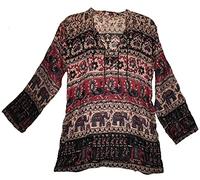 JNB Garments Indian Vintage Pattern Cotton Top Dress Blouse Women Hippie Maya Blusa
