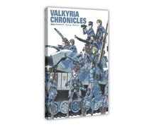 JNBDR Valkyria Chronicles Game 9 Canvas Poster Wall Art Decor Print Picture Paintings for Living Room Bedroom Decoration Frame: 16x24inch(40x60cm)
