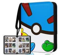 JNBGTU 900 Pockets Trading Card Binder, 50 Pages Removable 18 Pockets/Page Vertical Loading, PU Zipper Card Binder Album Folder Card Collection Binder for Boys Girls Collectors Gifts (Sky Blue)