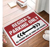 JNBT Balcony Doormat - Patio Outside Waterproof Soft Touch & Quick Dry Bathroom Warm Feel | Moon Premium Quality Funny Door Mat Outside Entrance Regina's Parking Only(50X80CM)