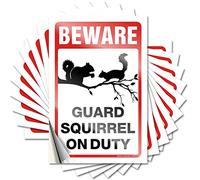 JNBT Beware! Guard Squirrel On Duty Stickers/Dishwasher Safe Farm Animal
