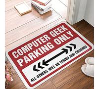 JNBT Carpet Computer Geek Parking Only Bathtub Non Slip Warm & Comfortable | Decorative Anti-slip Backing Stair/Outdoor Door Mat Outside Entry(40X60CM)
