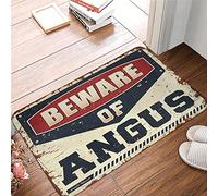 JNBT Cool Door Mat Beware Of Angus Rug Front Door Inside Mat Funny Welcome Mats For Front(65X90CM)