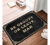 JNBT Doormats With Funny Sayings Be Groovy Or Leave Man Rug Outside Decor Gaming Room Accessories(50X80CM)