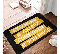 JNBT Inside Door Mats For Home Entrance Stay Home If You Sicc Come Over If Thicc Mat Fall Decorations For Home Porch Farmhouse Front Po(65X90CM)