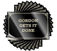 JNBT Label Gordon Gets It Done, Vinyl Decor Whiskey For Home Bar Rule Sign