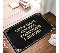 JNBT Let's Have Coffee Together Forever Runner Stuff For Room Stain Resistant | Cool For Bedroom Patio Outdoor Waterproof Easy Clean For Garage Door High Traffic(50X80CM)
