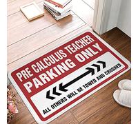 JNBT Plain Outdoor Welcome Mat Washable Area Durable Construction & Novelty Luxurious Touch | Washable Kitchen Rug Non Slip Pre Calculus Teacher Parking Only(65X90CM)