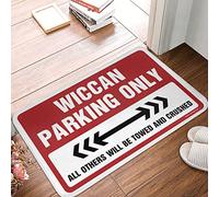 JNBT Shower Mat Light Bath | Wiccan Parking Only - Plastic Floor & Bow/Plush Bath - Front Door Mat Outside Entrance Funny, Funny Outdoor(40X60CM)