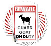 JNBT Sticker Beware! Guard Goats On Duty - For Funny Home Bar Outdoor Decor