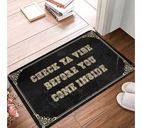 JNBT Summer Outdoor Mat Check Ya Vibe Before You Come Inside Rug Door Mats Outdoor Fall Man Cave Decor And Accessor(40X60CM)