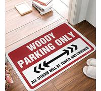 JNBT Washable Throw Patio Rug Fun Bath Fluffy Texture Woody Parking Only | Door Decor/Cool Stuff For Your Room Boys(50X80CM)