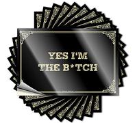JNBT Yes I'm The B*tch For Firefighter Helmet Sign Vinyl Waterproof Funny