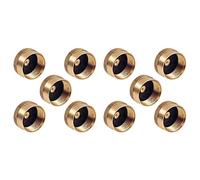 Jnchdghwa 10 Pieces Solid Brass Refill Cap 1 LB Propane Bottle Cap Gas Tank Cylinder Sealed Cap Protect Cap for Outdoor Stove