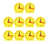 Jnchdghwa 10pcs 4 Inch Student Learning Clock Time Model Teacher Gear Clock 12/24 Hour School Learning Tools