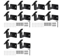 Jnchdghwa 12 Pcs Adjustable Handrail Brackets, Stair Railing Brackets, Hand Rail Brackets for Stairs, Wall Mounted Brackets