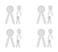 Jnchdghwa 12-Piece Goniometer 6/8/12 Inch Occupational Therapy Protractor Tool Measuring Angle Ruler 360 Degree Universal