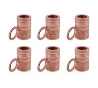Jnchdghwa 120pcs 12mm X 18mm X 1.5mm Copper Flat Washer Ring Sealing Fitting