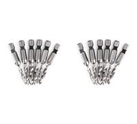 Jnchdghwa 12Pcs Drill Tap Set Hex Shank SAE Combination Drill and Tap Bit Set HSS 4341 Tap Deburr Drill Bit