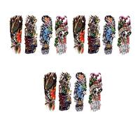 Jnchdghwa 12Pcs Temporary Tattoos Fish Skull Color Full Mechanical Pattern Tattoos Applique Full Tattoos Sticker