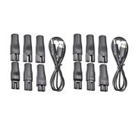 Jnchdghwa 14 PCS Power Cord 5V Replacement Charger USB Adapter for Electric Hair Clippers, Beard Trimmers, Shavers, Beauty Instrum
