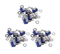Jnchdghwa 15 Pcs AC 3A/250V 6A/125V ON/ON SPDT Mini 2 Position Latching Toggle Switch