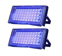 Jnchdghwa 2 PCS 50W LED Black Light IP65 Waterproof UV Blacklight Floodlight Ultravilet Lamp Outdoor LED Stage Light 110V