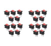 Jnchdghwa 20PCS KCD11 2Pin 2P Black Car Rocker Switch 3A 250V 6A 125V AC Button KCD1-11 10X15 10X15 KCD117