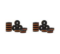 Jnchdghwa 20Pcs Shelf Drum Piece Black-Orange Double-Color Hair Pad,Cymbal Stand Felts Washers for Drum Set Parts Pack,Drum Parts