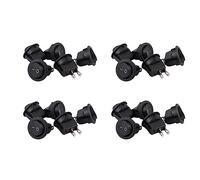 Jnchdghwa 20Pcs SPST Black Button On/Off Round Rocker Switch AC 6A/250V 10A/125V