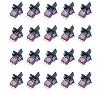 Jnchdghwa 20X AC 250V/3A 125V/5A Momentary SPDT 3 Positions Toggle Switch T80-R