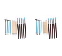 Jnchdghwa 28PCS Polymer Pottery Clay Sculpting Modelling Sit Ball Stylus Nail Art Dotting Tools Rubber Tipped Ceramic Carving Kit