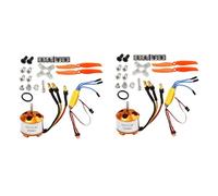 Jnchdghwa 2X 2212 2200KV Motor+30A ESC+6035 Propeller+Propeller Protector Electric Motor Kit for RC Airplane Motor