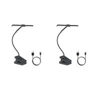 Jnchdghwa 2X 51 Led Music Stand Light, Folding Rechargeable Clip on Light, Professional Piano Lamp with 4 Color 3 Brightness