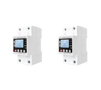 Jnchdghwa 2X 63A TUYA WiFi Smart Earth Leakage Over Under Voltage Protector Relay Circuit Breaker Timer Powers KWh Meter