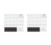 Jnchdghwa 2X 88 Keys 61 Keys 54 Keys Transparent Piano Keyboard Stickers Electronic Keyboards Stickers Tabs